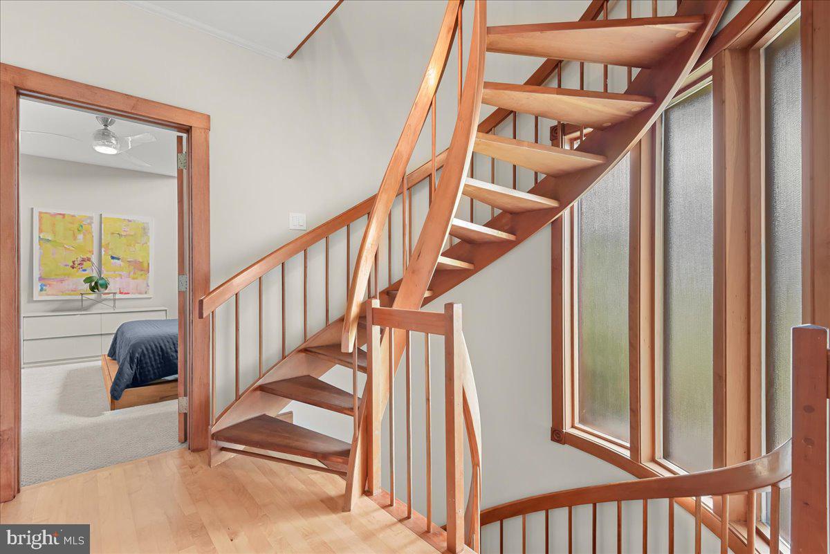 4711 24th Road North Arlington, VA 22207 - Photo 42 of 106 Curved wooden stairs to next level