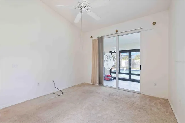 an empty room with window