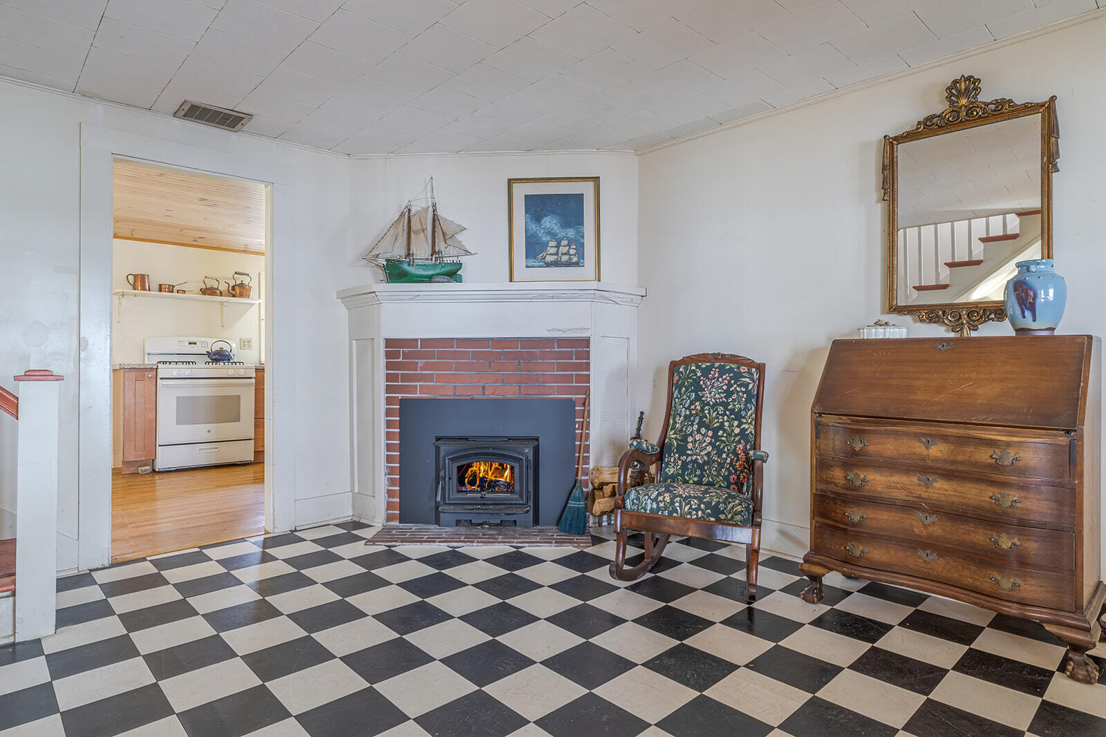 20 Lorimer Road Lamoine, ME 04605 - Photo 14 of 43 Living room wood stove