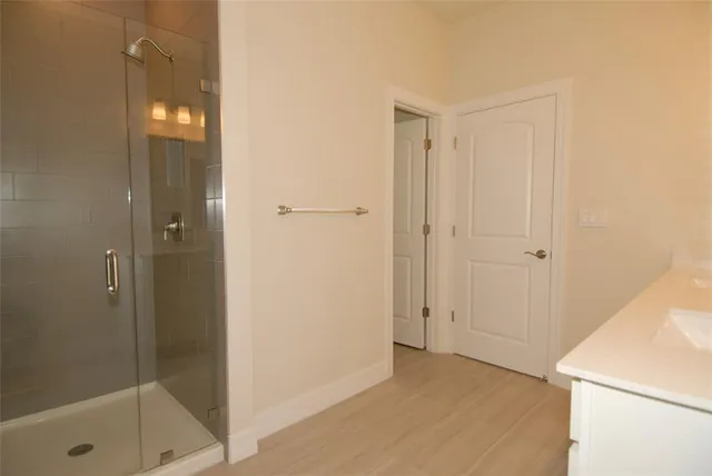 a view of staircase with rug floor