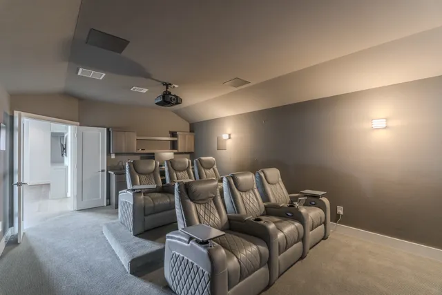 a bathroom with a sink double vanity and a mirror