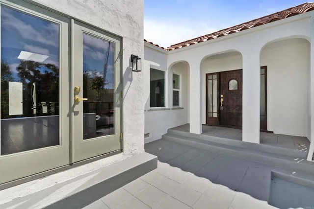 an aerial view of a city