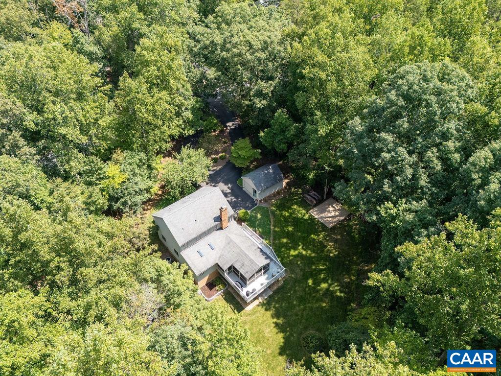 2110 Whippoorwill Road Charlottesville, VA 22901 - Photo 34 of 37 an aerial view of a house with a yard