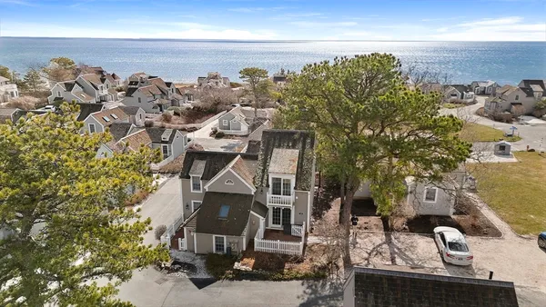 an aerial view of multiple house