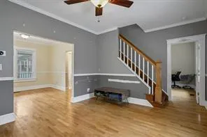 a view of entryway livingroom and hall