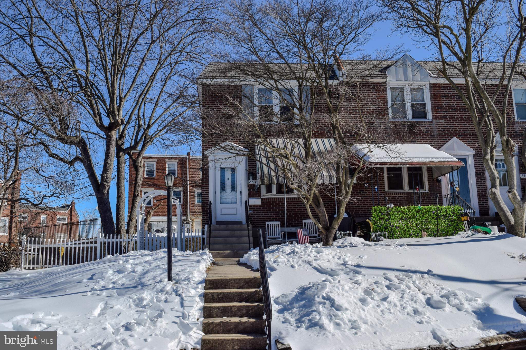 853 Gainsboro Road Drexel Hill, PA 19026 - Photo 2 of 43 a front view of a house with trees
