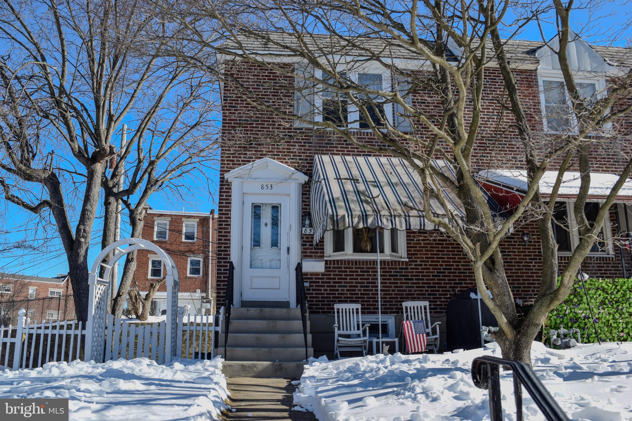 853 Gainsboro Road Drexel Hill, PA 19026 - Photo 6 of 43 a front view of a house with trees