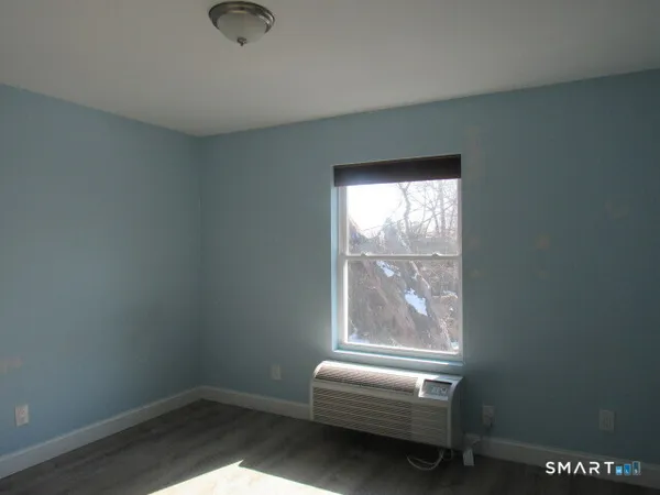 a bathroom with a window