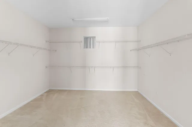 a view of a room with empty racks