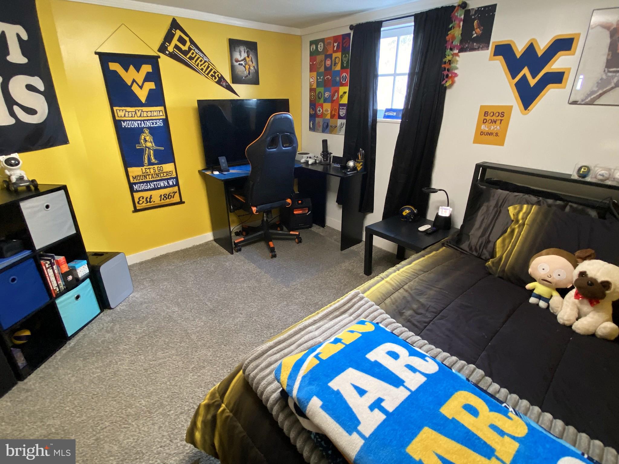 14103 Temple Street Ellerslie, MD 21529 - Photo 39 of 57 a living room with furniture and a flat screen tv with bookshelf