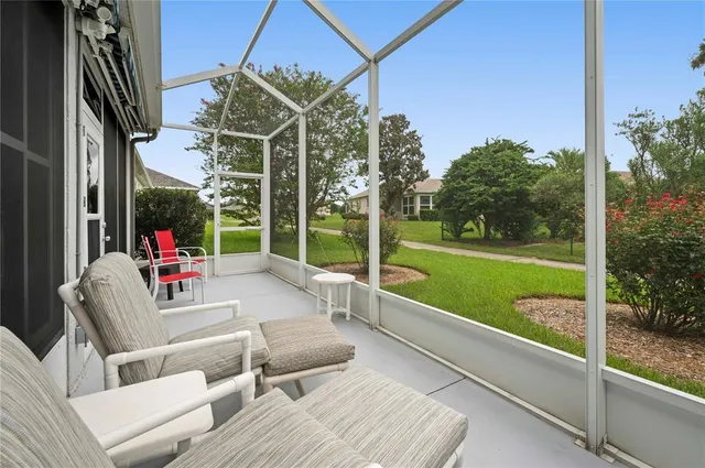 a house view with a sitting space and garden view