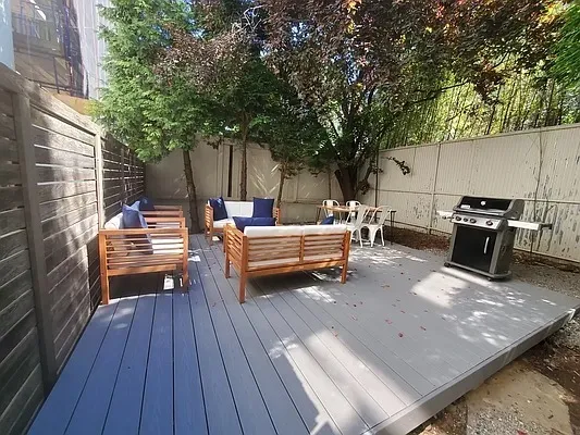 a outdoor view with a sitting space