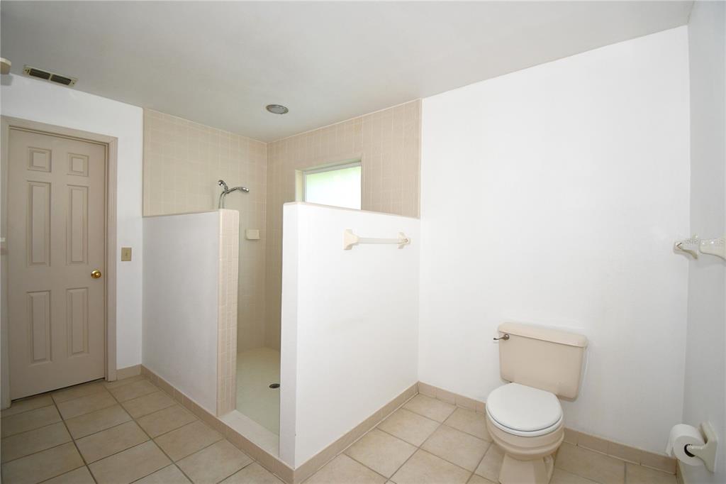 611 Old Eustis Road Mount Dora, FL 32757 - Photo 23 of 45 a bathroom with a granite countertop toilet and a sink