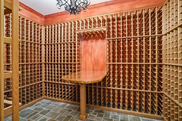 a view of a black building