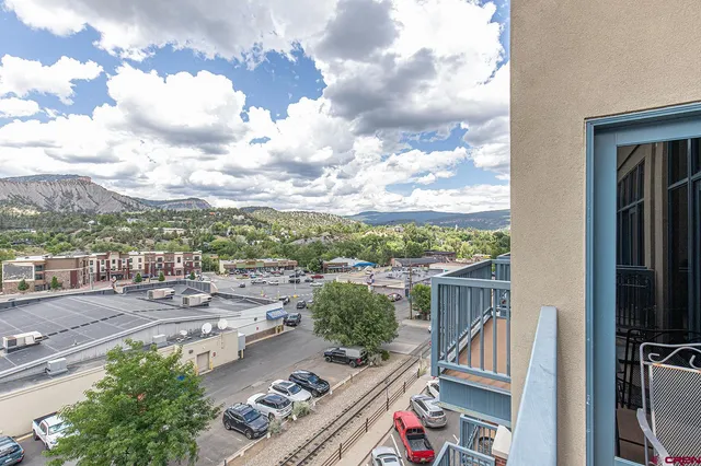 a view of city from balcony