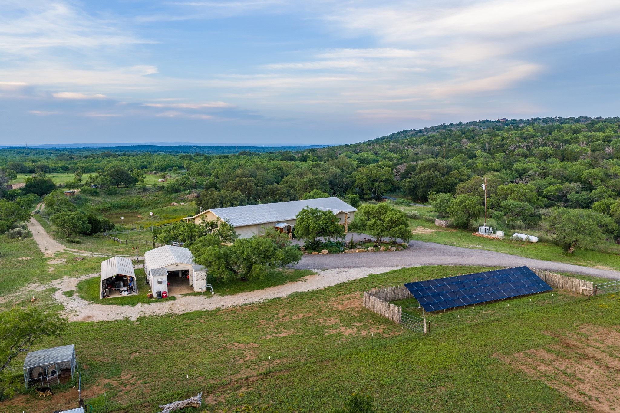 3724 Ranch Road 3347 Round Mountain, TX 78663 - Photo 35 of 40 an aerial view of a house