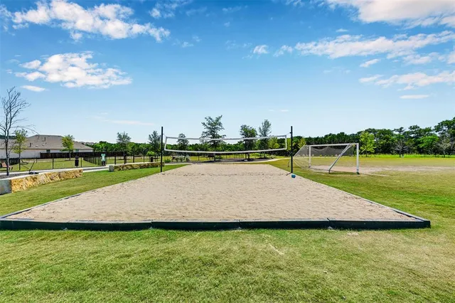 a view of a park with slide