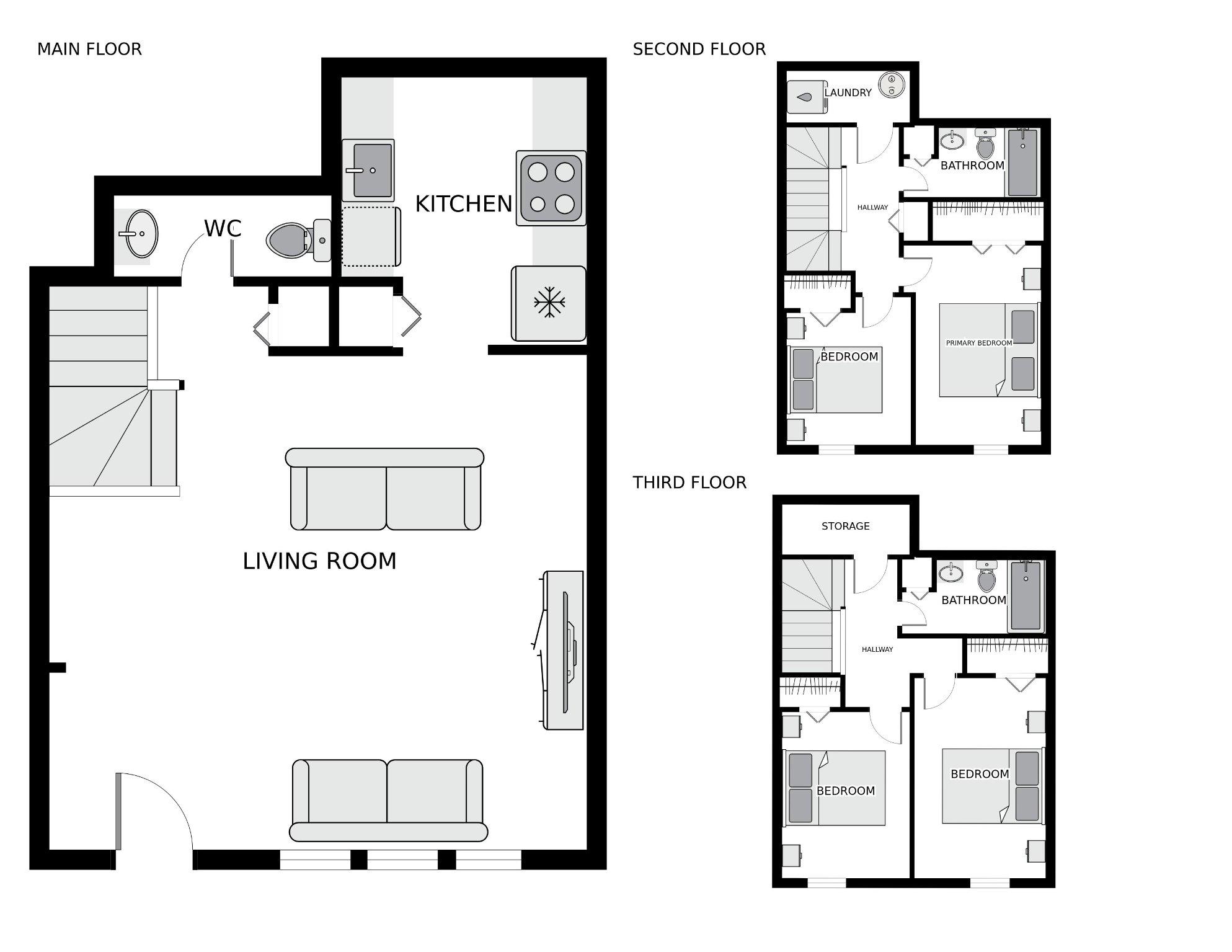 1107 Harvard Street Northwest, Unit R Washington, DC 20009 - Photo 20 of 20 Floor Plan