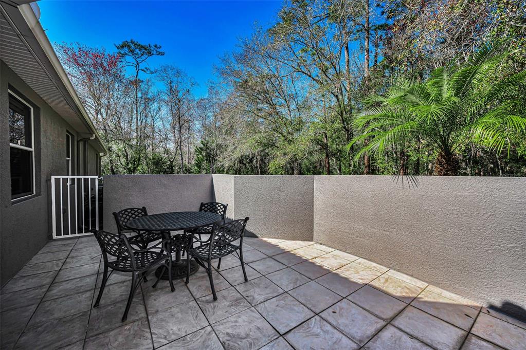 10709 Watula Court New Port Richey, FL 34655 - Photo 59 of 99 a backyard of a house with table and chairs