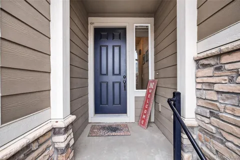 a view of front door of house