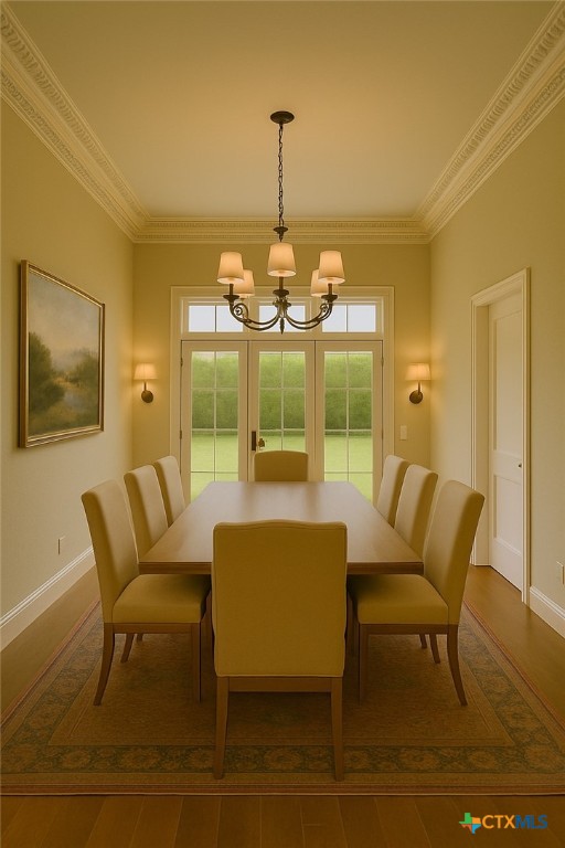 Tbd Owl Creek Park Road Gatesville, TX 76528 - Photo 5 of 27 a dining room with furniture a chandelier and wooden floor