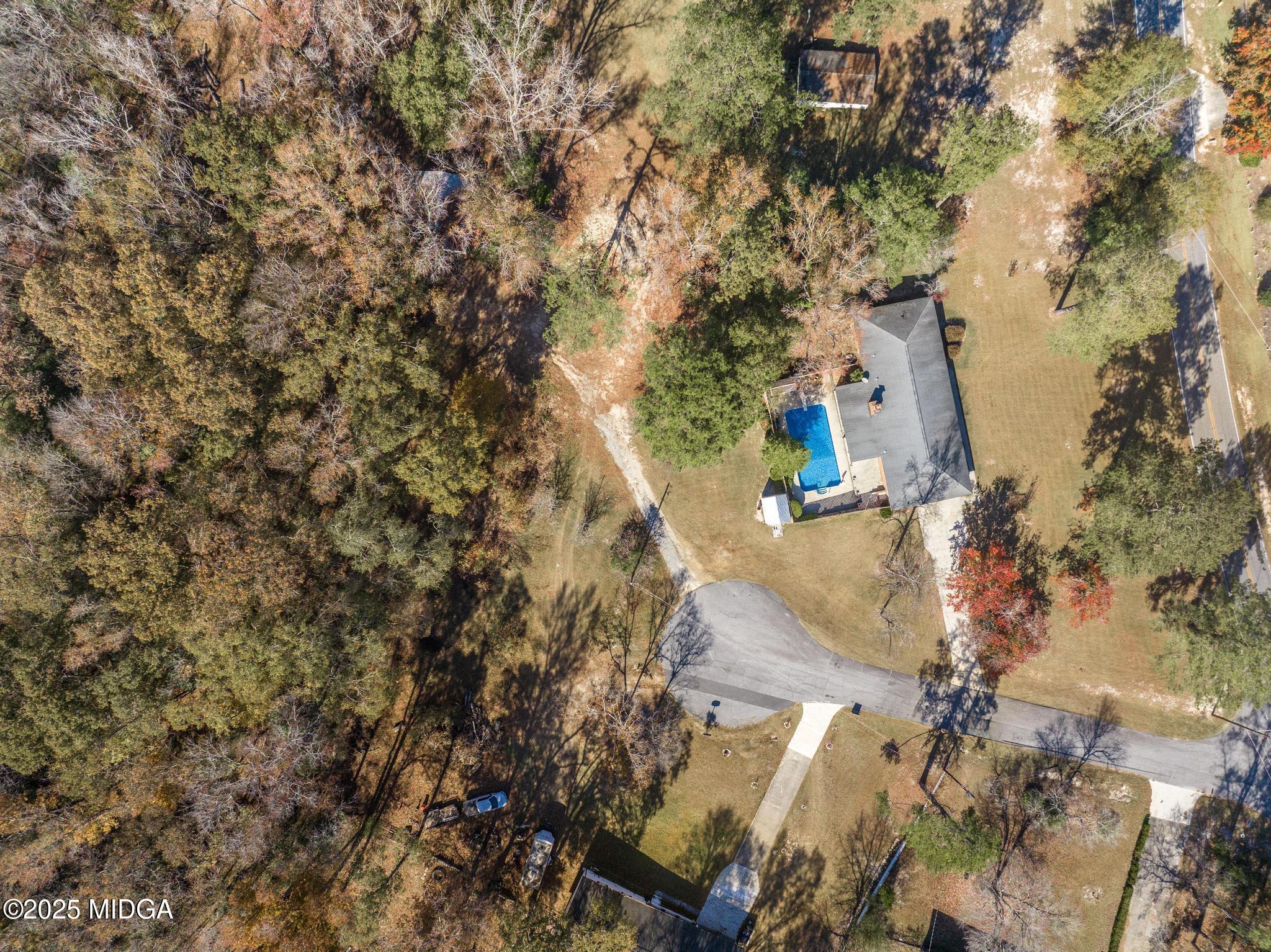 5812 Sardis Church Road Macon, GA 31216 - Photo 43 of 43 an aerial view of a house with a yard