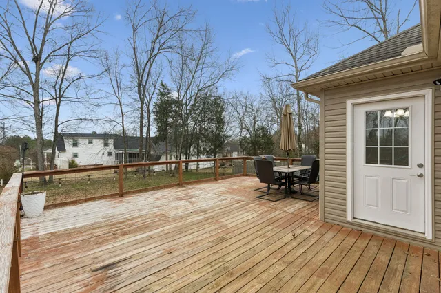a front view of house with yard and seating area