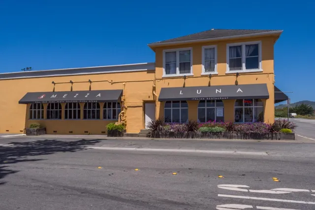 a front view of a building