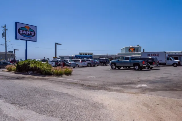 a car parked on the side of a road