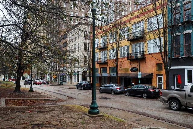 a car parked on the side of a street