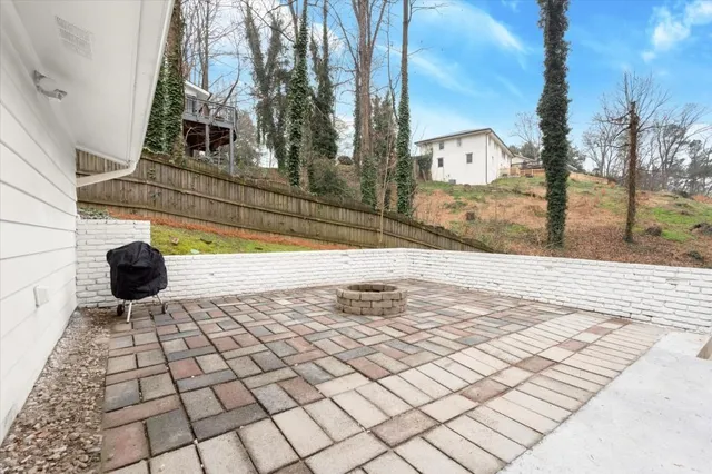 a backyard of a house