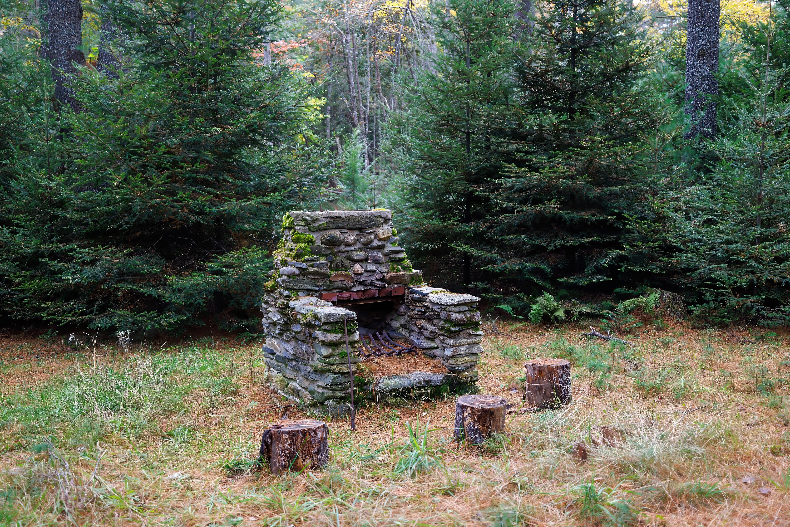 179 Betts Road Orrington, ME 04474 - Photo 69 of 100 67-Cabin in the Woods Outside Fireplace