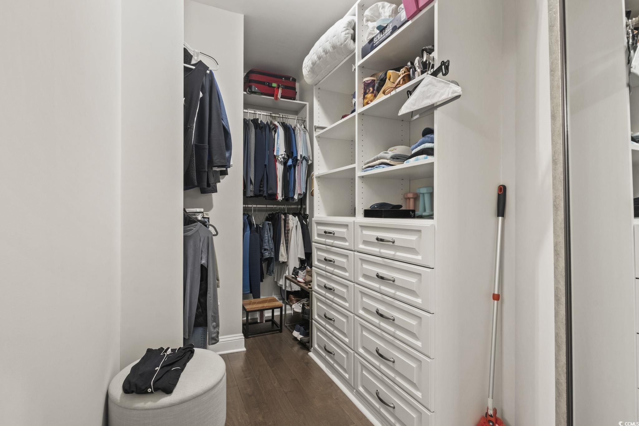 636 Elmwood Circle Murrells Inlet, SC 29576 - Photo 17 of 36 Spacious closet with dark wood-style flooring