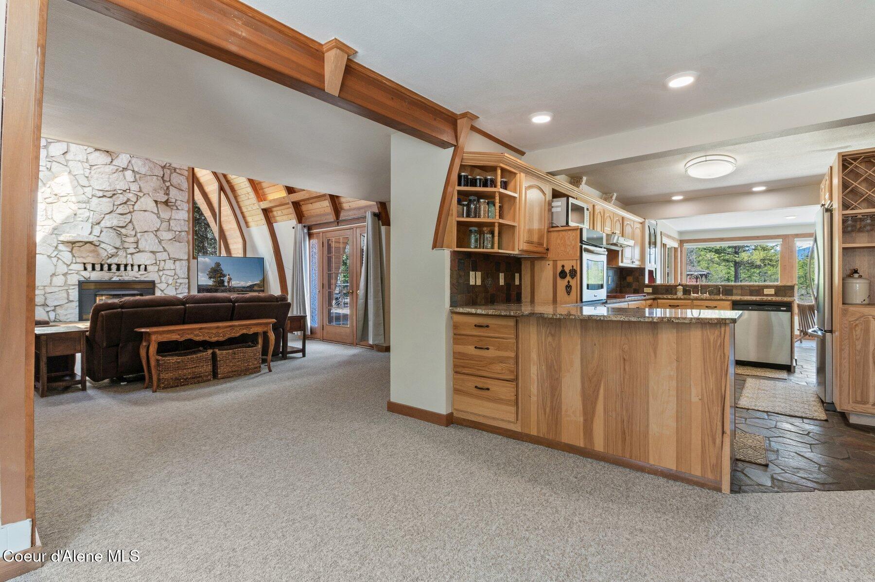 762 Reeder Bay Road Nordman, ID 83848 - Photo 17 of 74 Living & Kitchen Main Home