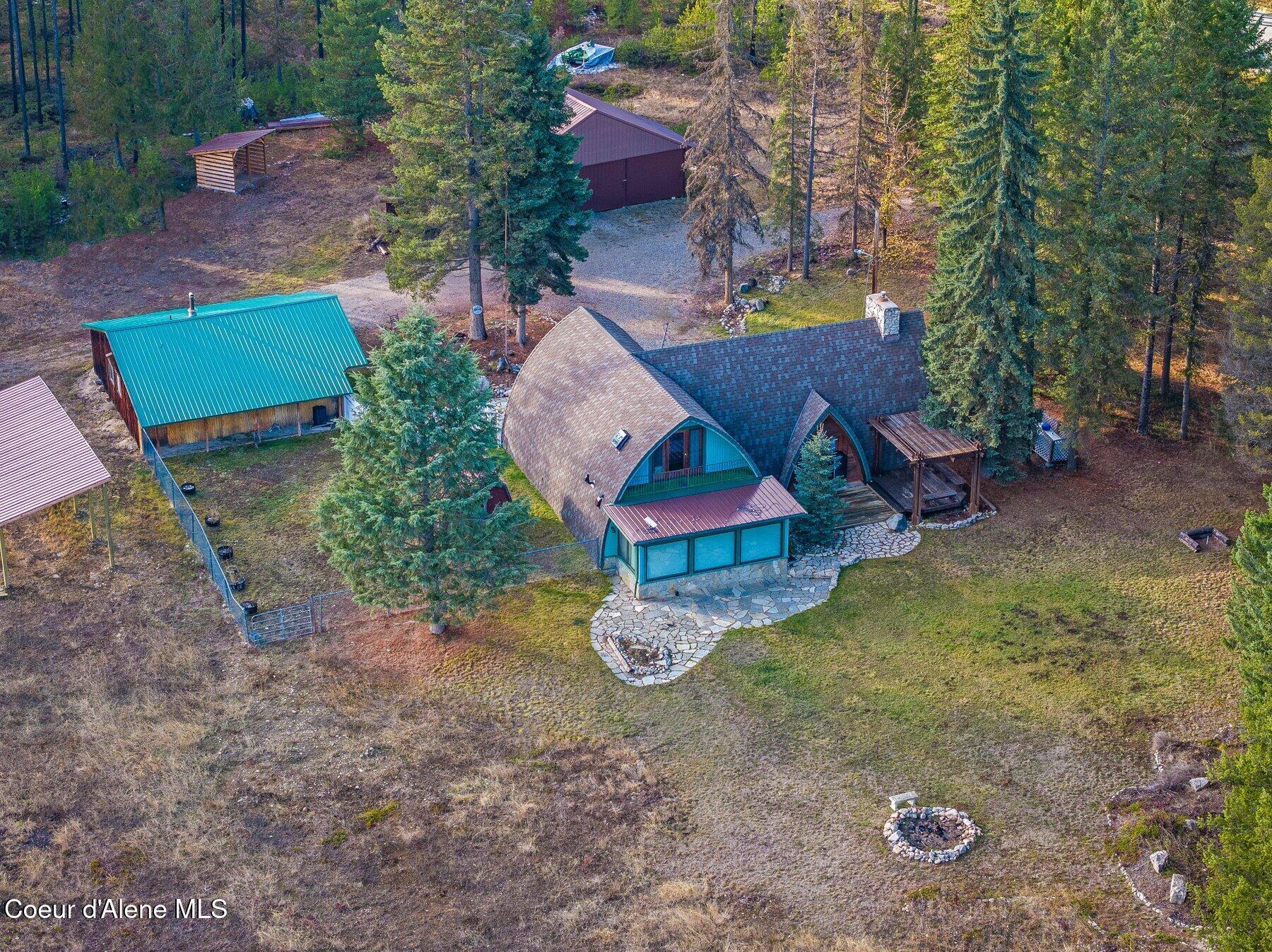 762 Reeder Bay Road Nordman, ID 83848 - Photo 51 of 74 Aerial of Main Home & Cottage & Shop