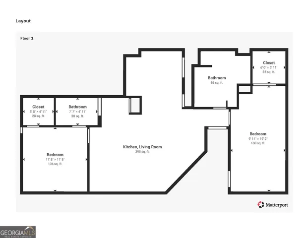 a picture of floor with a white wall and a painting