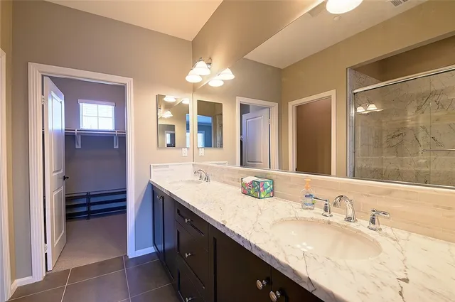 a close view of closet