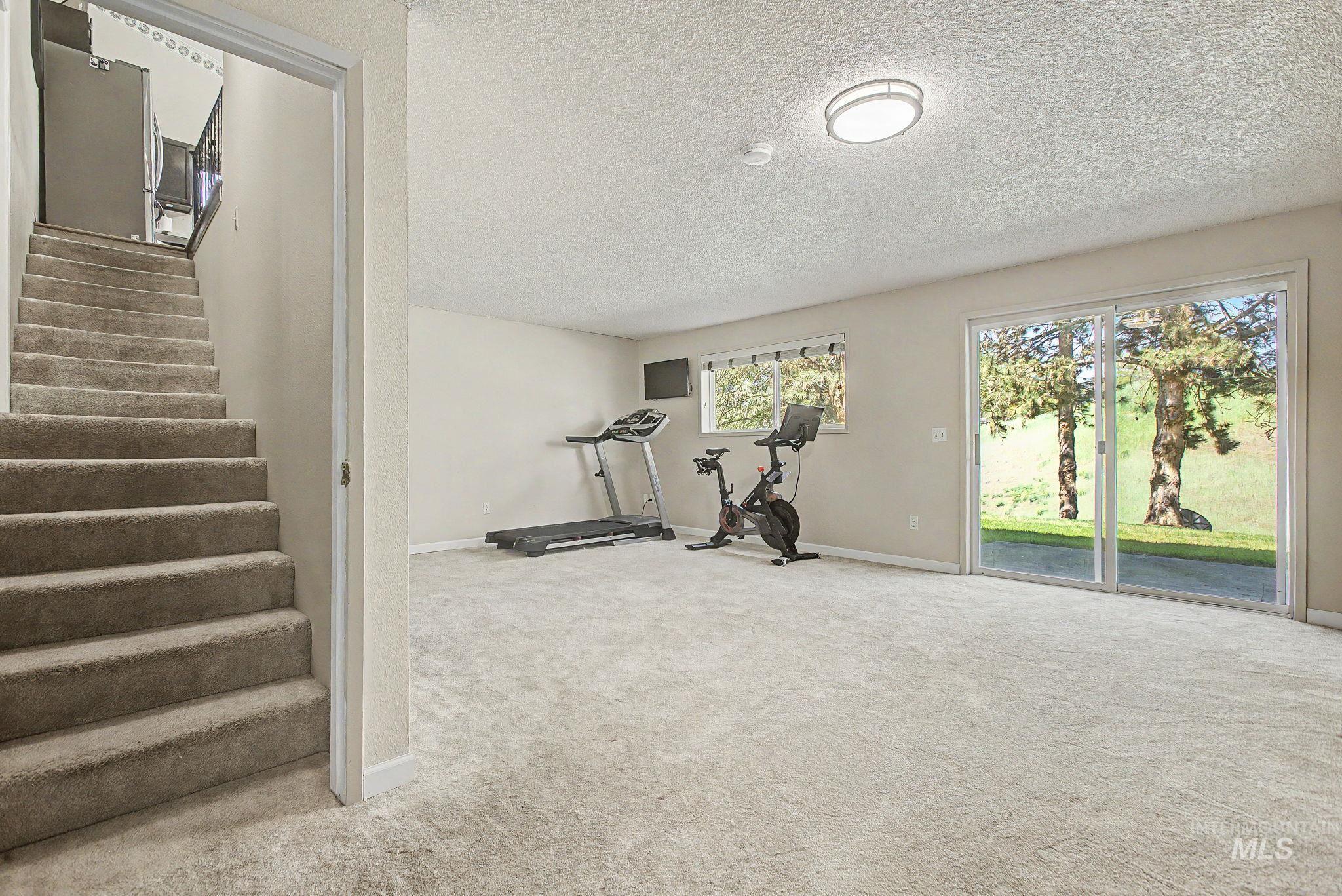 501 Karin Avenue Lewiston, ID 83501 - Photo 32 of 50 Workout room with a textured ceiling and light colored carpet