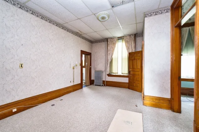 a view of a room with an empty space