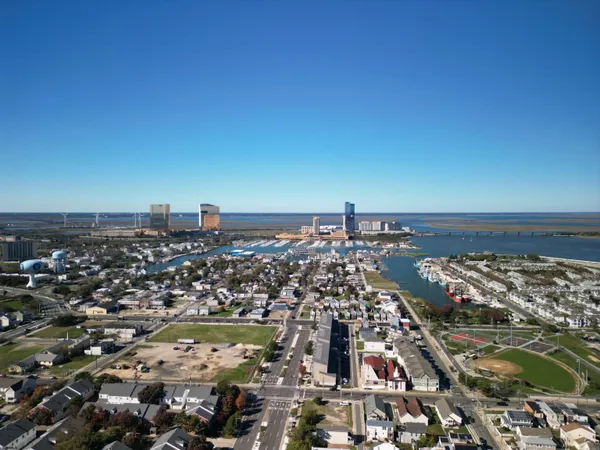 an aerial view of a city