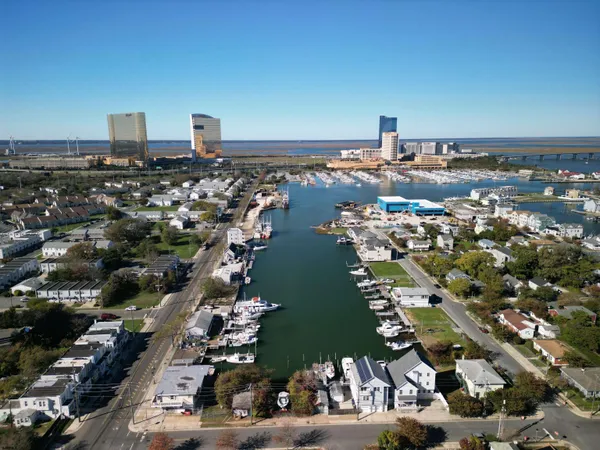 an aerial view of a city