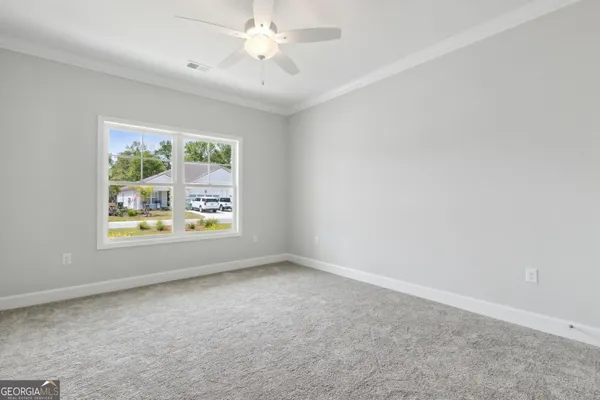 an empty room with a window