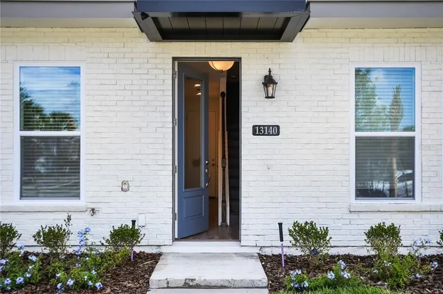 a view of a door of the house