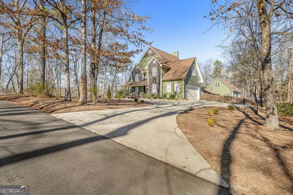 a view of a balcony with deck