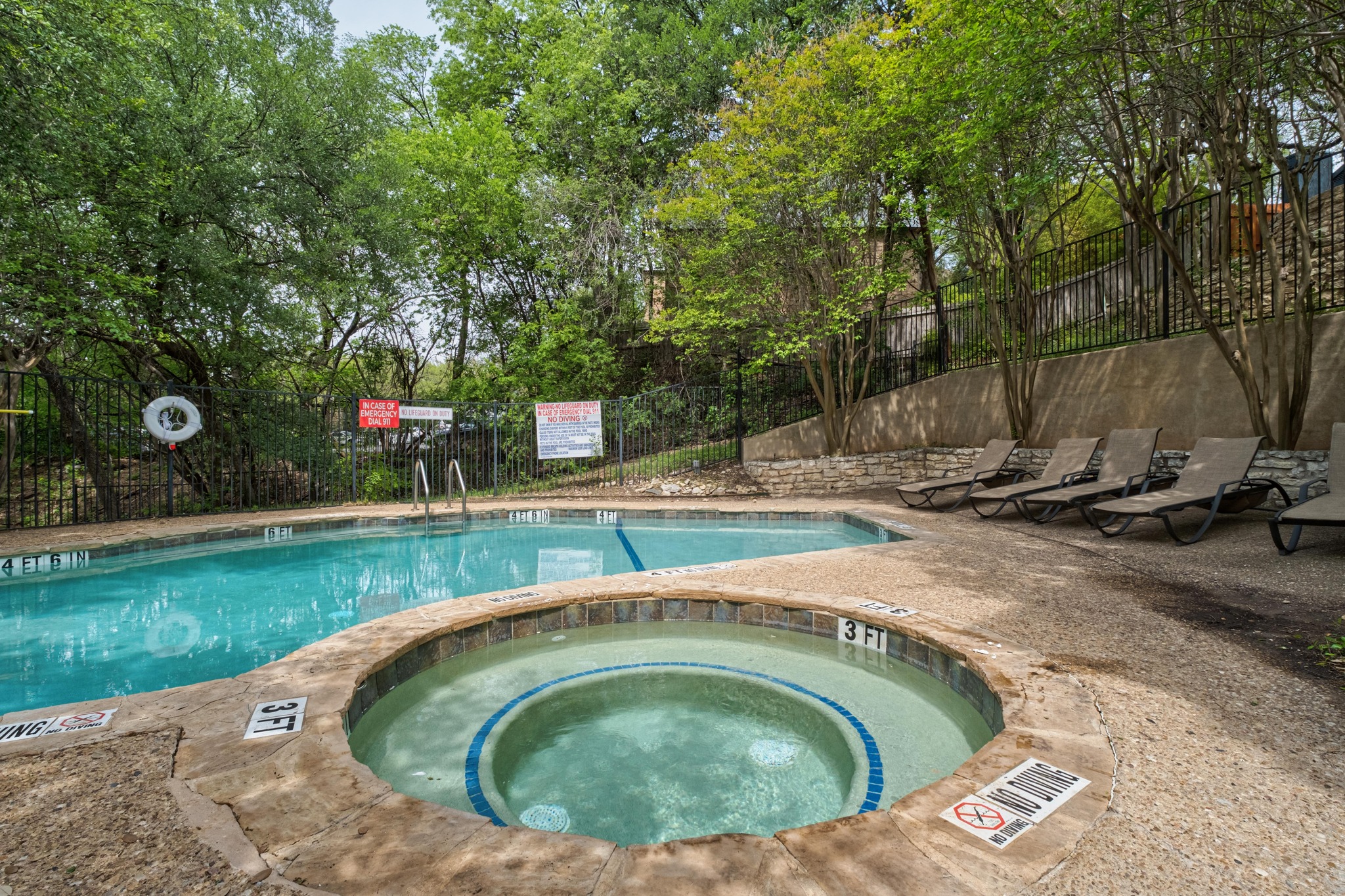 802 South 1st Street, Unit 115 Austin, TX 78704 - Photo 21 of 21 a view of swimming pool with a bench and trees