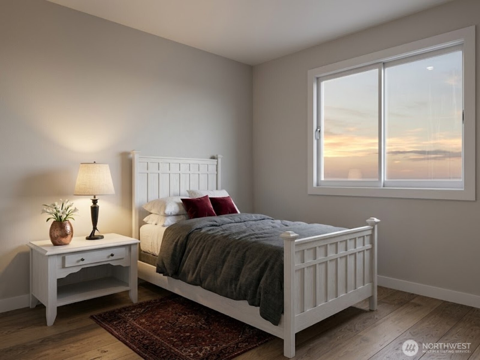 1 Endor Heights Vader, WA 98593 - Photo 13 of 16 a bedroom with a bed and wooden floor