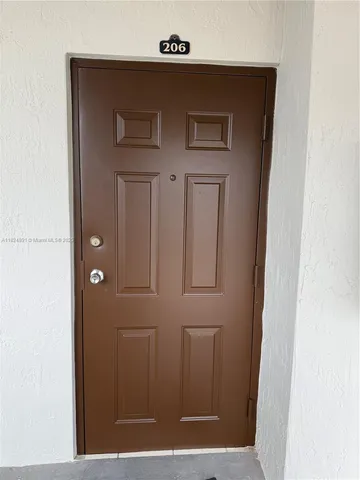a view of front door
