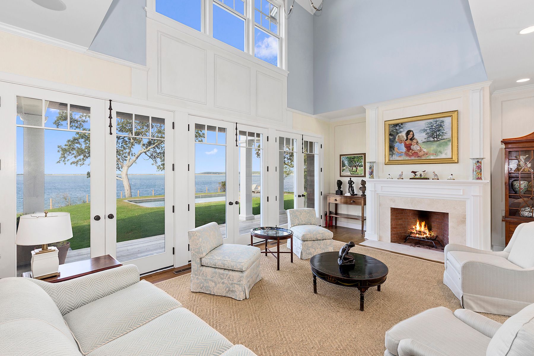 182 Springy Banks Road East Hampton, NY 11937 - Photo 8 of 12 a living room with furniture and a fireplace