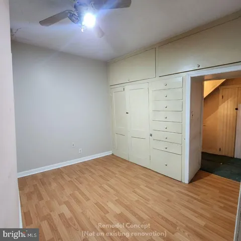 a view of wooden door