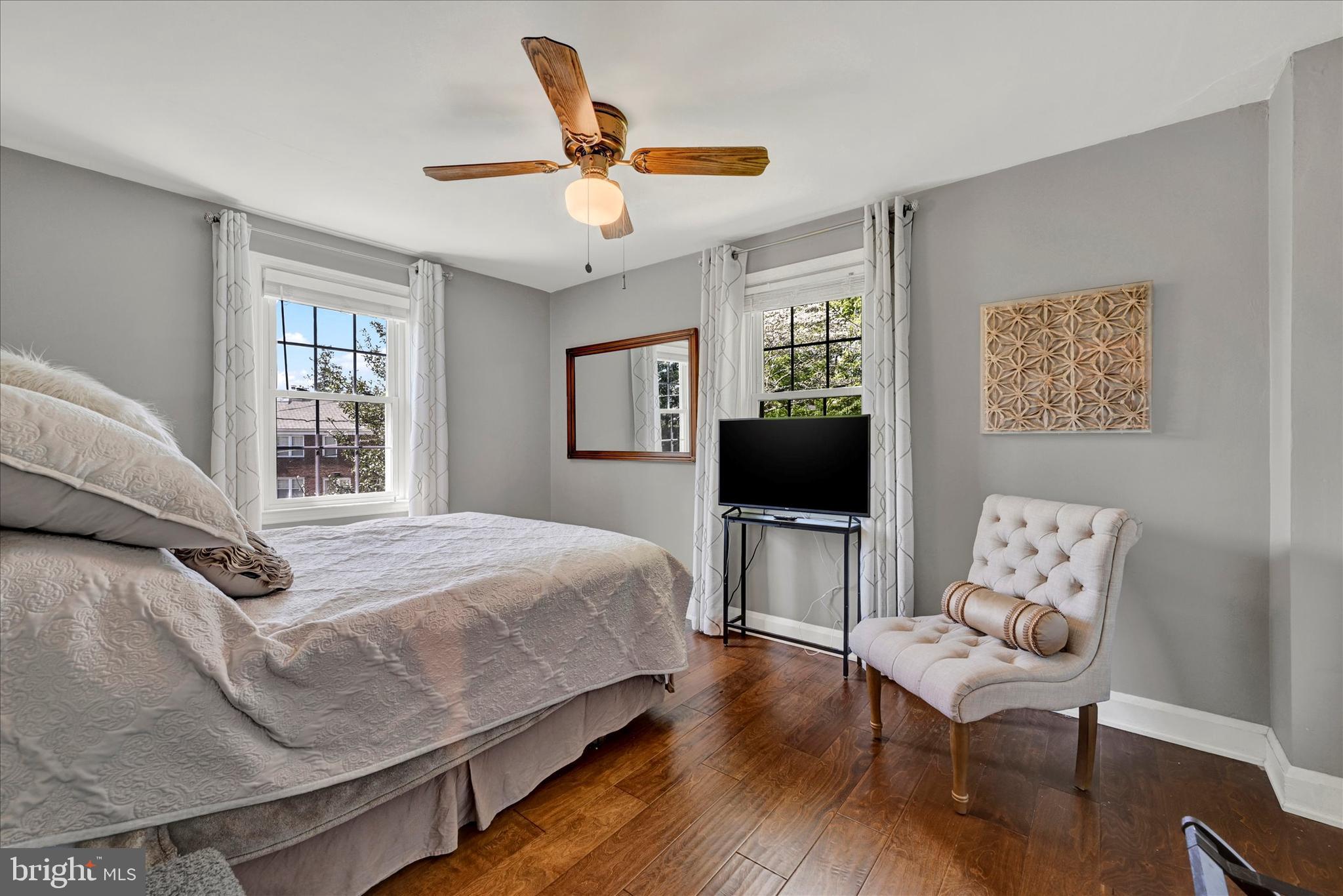 7220 Lanark Road Baltimore, MD 21212 - Photo 13 of 28 a bedroom with a bed and a flat screen tv